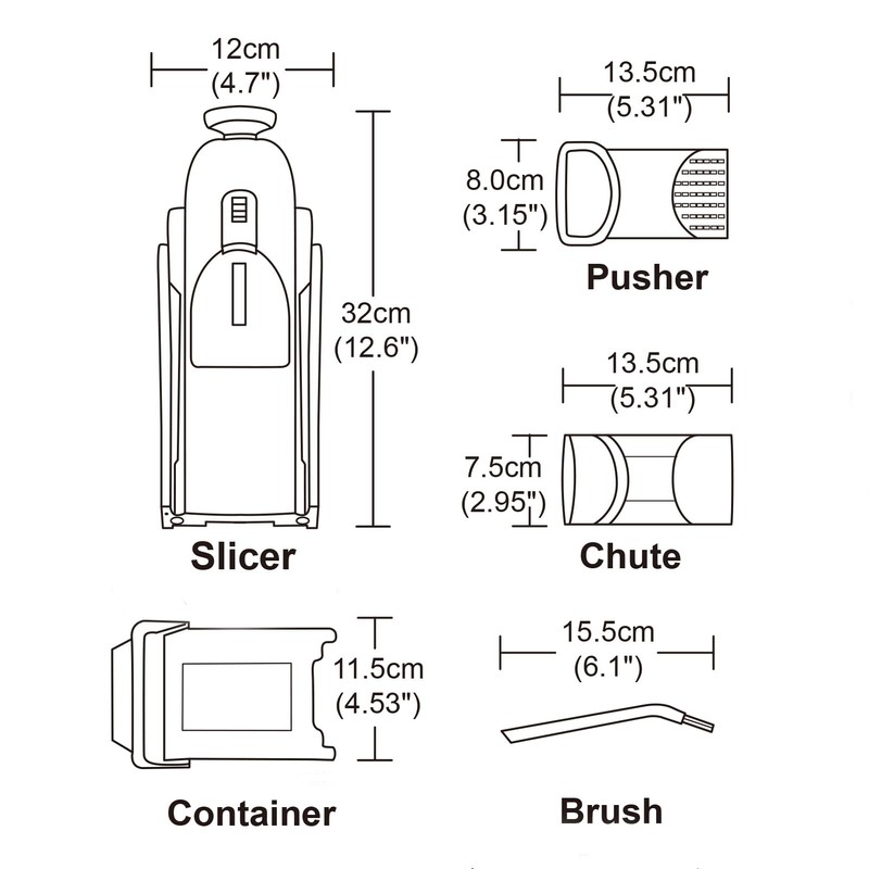 ZTQCSQ Safe Mandoline Slicer for Kitchen, Vegetable & Food Cutter