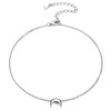 ChicSilver Sterling Silver Anklets for Women Dainty Small Moon Ankle