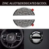 HIBEYO Bling Car Steering Wheel Logo Emblems Sticker Accessories Compatible