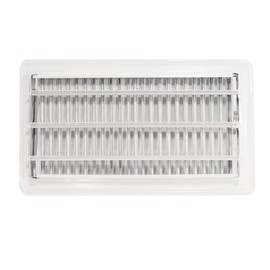EZ-Flo 61638, White Floor Register Diffuser, 12 inch (W) x 6 inch (H) Opening, 6" x 12"