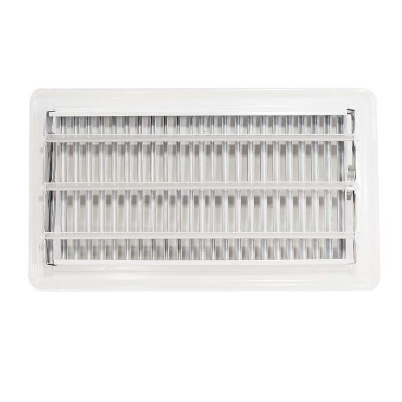 EZ-Flo 61638, White Floor Register Diffuser, 12 inch (W) x