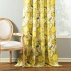 Leeva Yellow Bird Flower Print Curtains, Farmhouse Style View Block