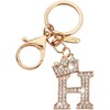 [Looking] Women Keychain Cute Stylish Alphabet Key Ring Pink Initial