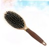 FOMIYES Oval Golden Boar Bristle Massage Comb Static Hair Brush