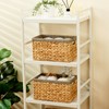 Edergoo Wicker Storage Basket, Water Hyacinth Storage Baskets with Built-in