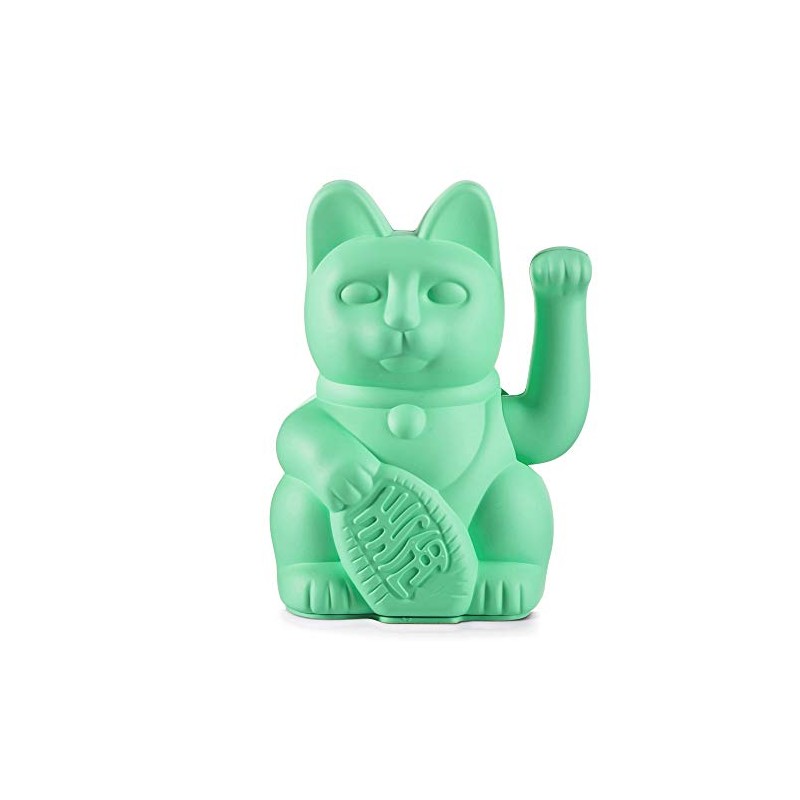 Donkey Products Waving Cat, Plastic, Mint, 15 x 10.5 x