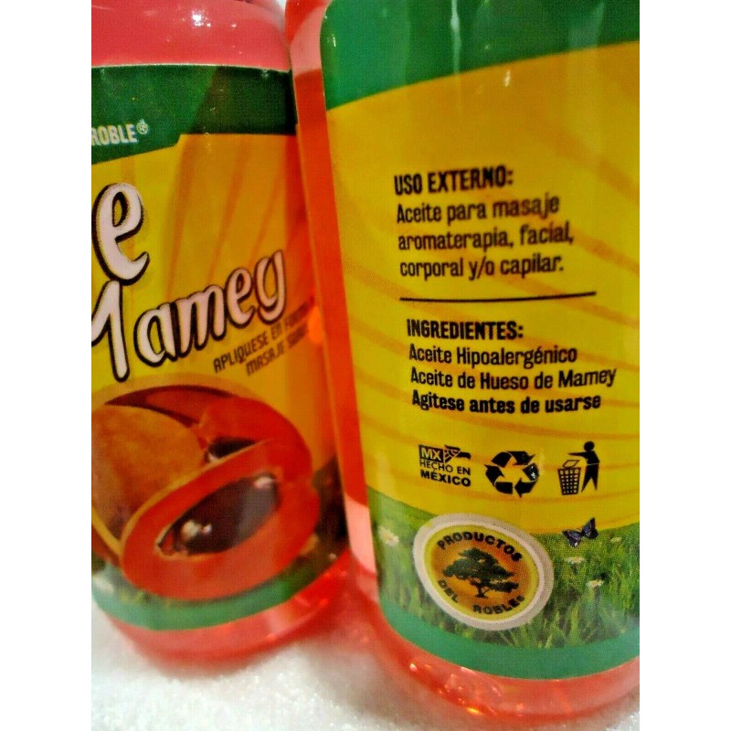 Del Roble 2x Mamey Bone Oil 100% Natural Aceite Hueso