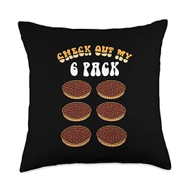 Check Out My Six Pack Pecan Pie Throw Pillow