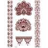 Set of 3 Temporary Tattoos Lace Tattoos Brown Set B-2