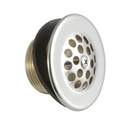 Kingston Brass DTL206 Bathtub Strainer Drain with Rubber, Polished Nickel