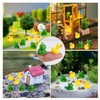 lasuroa 25pcs Tiny Frogs Figurines & 25pcs Mini Resin Ducks,