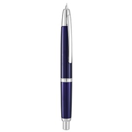 Jinhao 10 Retractable Fountain Pen - Fine Nib, Capless Design, Deep Blue Finish - Complete Writing Set with Converter and Pen Case