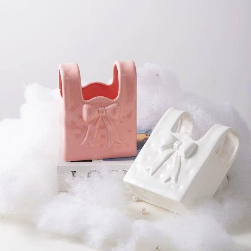 Babluble Ceramic Paint Brush Holder, Countertop Organizer,Ceramic T-shirt Bag Sharp