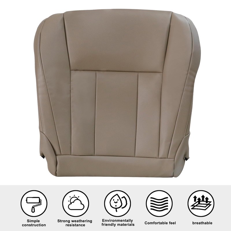 SecosAutoparts Driver & Passenger Side Bottom Microfiber Leather Seat Cover