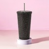 Paris Hilton Diamond Bling Water Tumbler with Lid and Straw,
