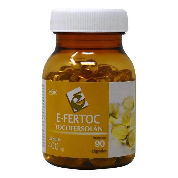 E-fertoc Tocofersolán Fco. C/90 Cápsulas De 400 Mg C/u Sabor