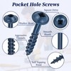 Pocket Hole Screws 1-1/4 Inch, Goobetter Pocket Screws #8 x