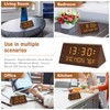 Kogonee Wooden Digital Alarm Clock, 0-100% Dimmer, 2 Alarm Settings,