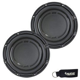 Polk Audio -Two DB1042SVC 10" Single 4-Ohm Voice Coil Subwoofers, Bundle - Marine Certified