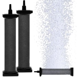 AquaMiracle 2-Pack Aquarium Air Stones 8"x1.25", New Innovative Rubber Air Diffuser for Large Fish Tank, Air Bubbler Oxygen Air Stone for Pond Air Pump