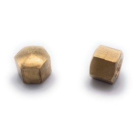 Pack of 5 Hexagonal Cap Nuts Brass M6 DIN 917 Low Shape [Choice of Sizes] (M6 [Pack of 5])