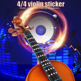 Violin Stickers, Removable 4/4 Violin Finger Fingerboard Sticker for Children and Beginners Aid Instruments Corrections
