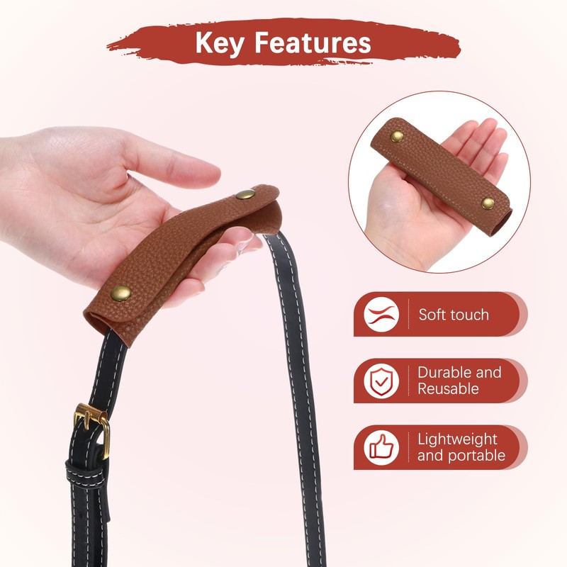 TIXIPEM Leather Handle Wrap [2PCS] - Handbag Handle Wrap Cover
