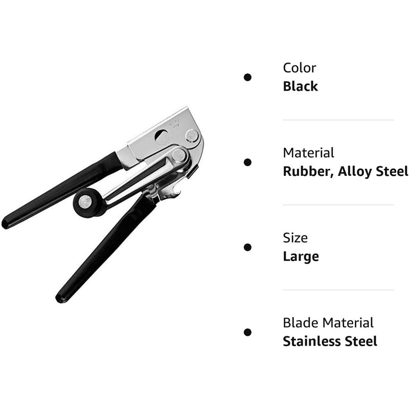 ShoppingOnBed Ergonomic Precision Can Opener With Smooth Edge And Built