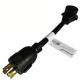 Parkworld 691852 30 AMP Power Adapter Cord 4-Prong Generator Locking L14-30P Male to RV TT-30R Female with Handle