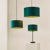 MiniSun | Small Modern Forest Green Velvet Drum Light Shade
