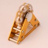 Yellow Aluminum Alloy Wheel Gyro with Tripod Stress Relief Hand