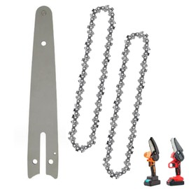 Saw Chains, Pack of 2 Mini Chainsaw Replacement Chains, 6 Inch Chainsaw Chain, 6 Inch Mini Chainsaw Chain, with 1 Piece Replacement Saw Chain Bar, for Woodworking Trimming Garden Saw Chain