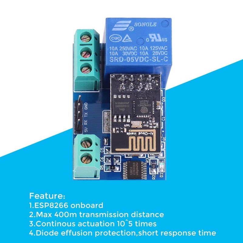 DollaTek NEW SP8266 5V 10A DC 7-30V Network Relay WiFi