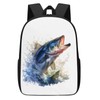 DOINBEE Kids Bass Fish Backpack, Funny Fishing Backpack for School,
