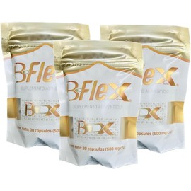B Flex 3 piezas – Suplemento con Curcumina, Ácido Hialurónico y Complejo B