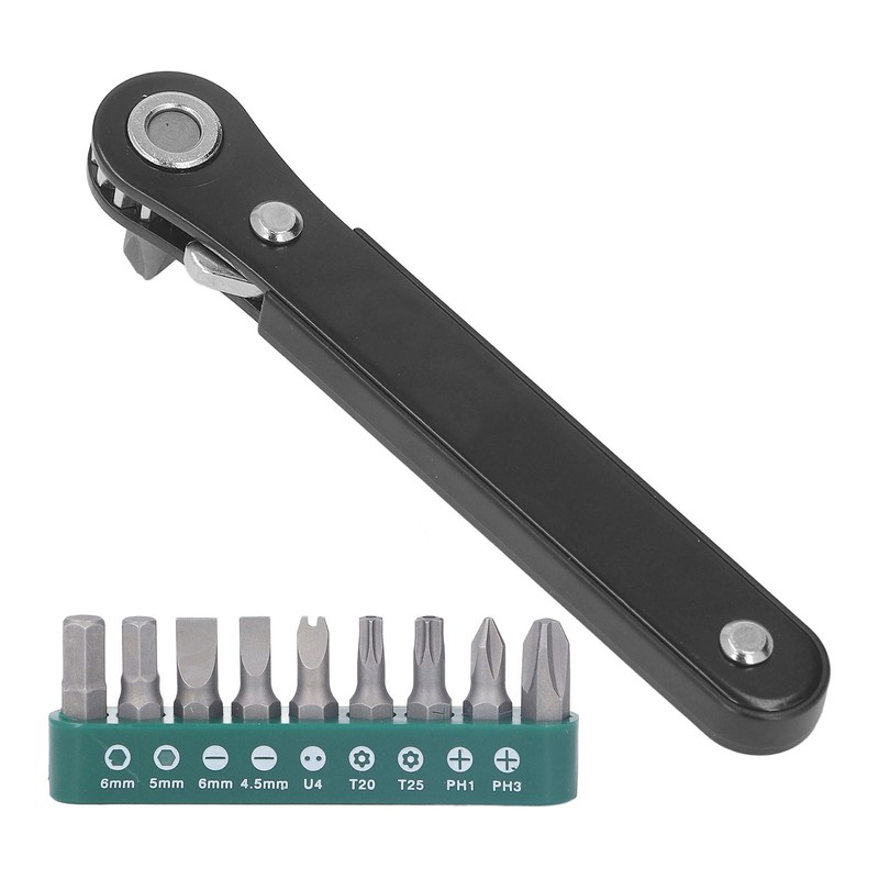 11Pcs Mini Screwdriver Set 1/4in Pocket Micro EDC Tool Ratchet