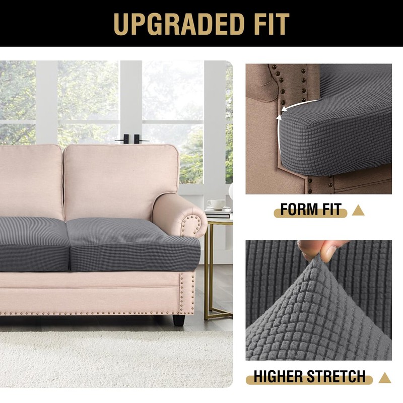 H.VERSAILTEX Stretch 2 Piece T Cushion Sofa Slipcovers Individually Sofa