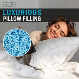 Jade Active Bean Bag Filler Foam - 5 Pound Premium Shredded Memory Foam - Easy Pillow Stuffing Foam for Dog Bed or Couch Cushion - Very Soft and Great for Stuffing