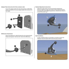 ChargerCity Windshield Suction Mount for Sirius XM Onyx EZR EZ Plus Lynx Satellite Radio w/Single T (XM) Delphi Skiff and AMPS Pattern (SiriusXM) Compatible