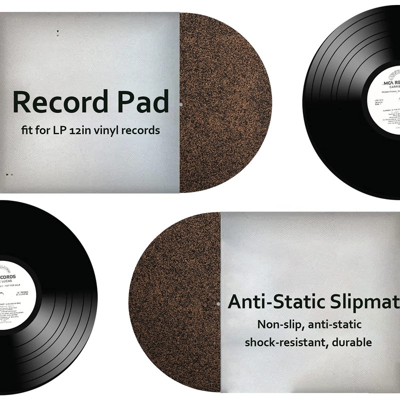 Zunate Cork Turntable Platter Mat, 12in, Shockproof, Audiophile Grade, Improves