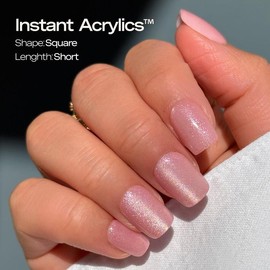 LUXXI Instant Acrylic Press-On Nails - Ultra Durable, 32 Nails in 16 Sizes, Includes Viral Nail Glue, Perfect Fit, 3+ Weeks Lasting - Flawless, Kit:_Frosted Rose