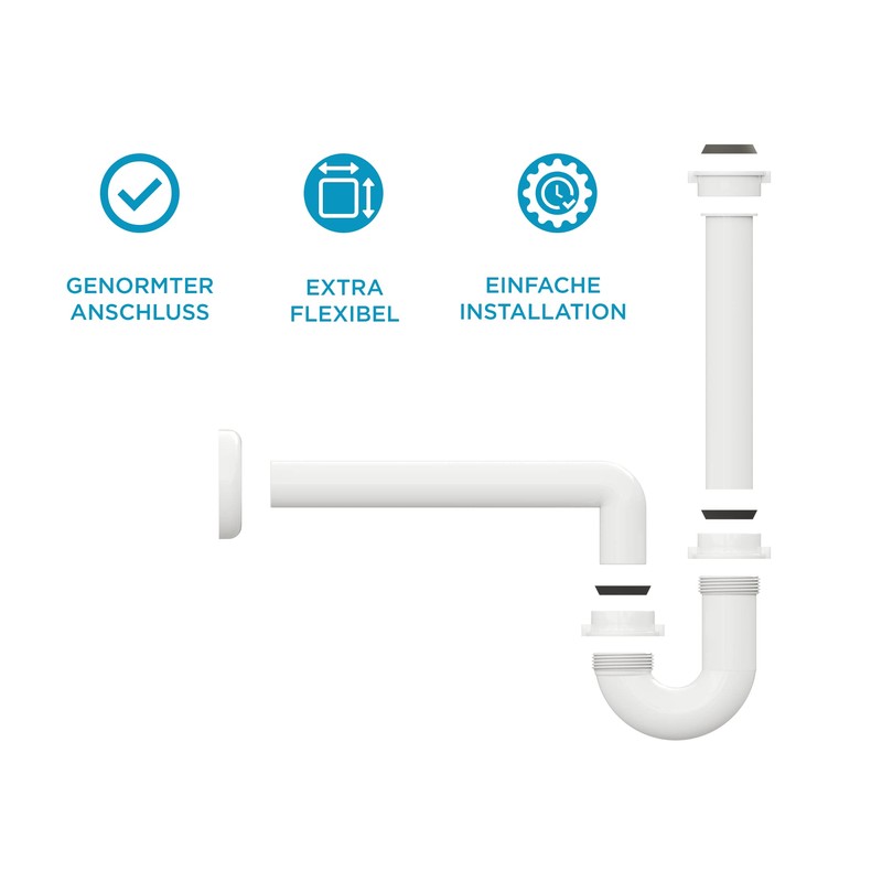 Aqua Bagno Siphon – Tube Odour Trap – Siphon for