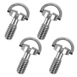 4Pcs Camera Mounting Screws,Camera Fixing Screws 1/4 Inch Camera D-Ring Screws Stainless Steel Camera Flathead Slot Screw Camera Release Screw for Camera Tripod