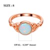 Gemsme 925 Sterling Silver Ring for Women 14K Rose Gold