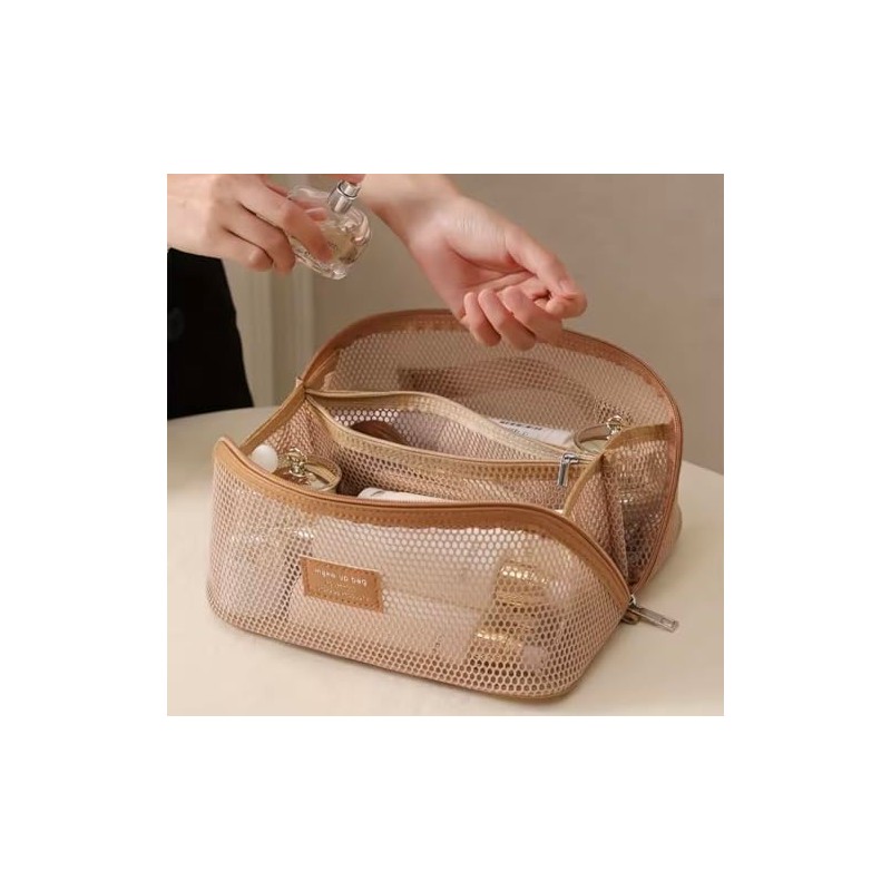 Neceser de Viaje para Cosméticos, Bolsa Portátil de Maquillaje con