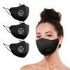 (3 PACKS) 3D Protection Cover Face Mask with Breathing Valve