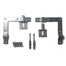 2 x Heavy Duty Picture Frame Corner STRENGTHENERS + Hanging KIT - L Plates with Hangers + Adjustable Hooks & Screws