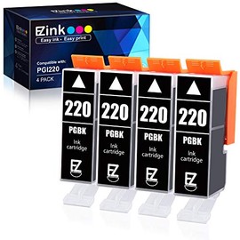 E-Z Ink (TM) Compatible Ink Cartridge Replacement for Canon PGI-220 PGI220 to use with MX860 MX870 MP560 MP620 MP640 MP980 MP990 IP3600 IP4600 iP4700 Printer (Large Black, 4 Pack)