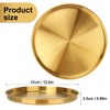 Biugaaufai 6 Pcs 12 Inch Gold Round Serving Tray, Stainless