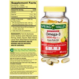 Omega-3 de Aceite de Pescado, Apoyo Proactivo, 1000 mg, 60 Cápsulas Blandas (Sabor Limón) + Bolsa de Vitaminas y Guía de Suplementos
